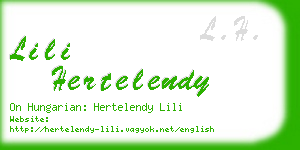 lili hertelendy business card